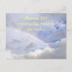 Postkarte/RAINBOW NACH STORMEN/HOFFNUNGSNACHRICHT Postkarte