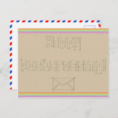 Postkarte "Rainbow Scribble" (Vorne/Hinten)