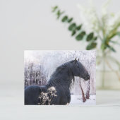 Postkarte "Raphael & Snowy Trees" (Stehend Vorderseite)