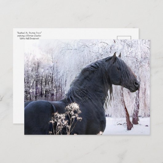 Postkarte "Raphael & Snowy Trees" (Vorne/Hinten)