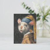 Postkarte "Rat mit Yogie-Ohrring" (Stehend Vorderseite)