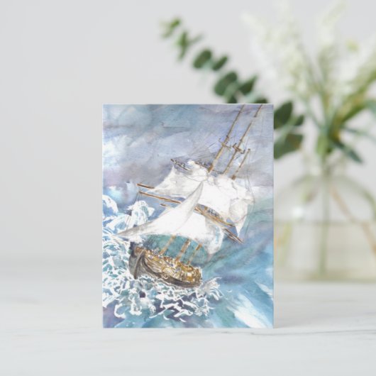 Postkarte "Reefing" (Stehend Vorderseite)