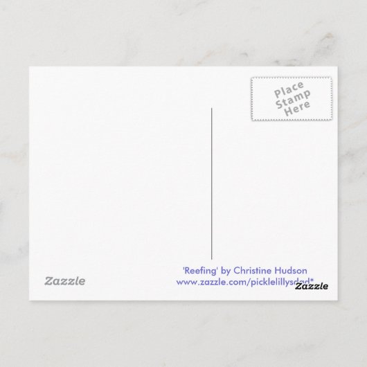 Postkarte "Reefing" (Rückseite)