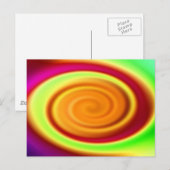 Postkarte - Regenbogen Abstraktes Muster wirbeln (Vorne/Hinten)