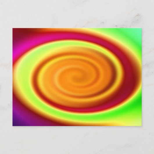 Postkarte - Regenbogen Abstraktes Muster wirbeln (Vorderseite)