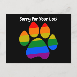 Postkarte Regenbogen Pfoten Es Tut Uns Leid Wegen