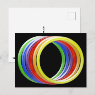 Postkarte - Regenbogenringe