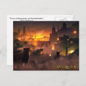 Postkarte Reise zur Fantasie - Orientalische Felse (Vorne/Hinten)