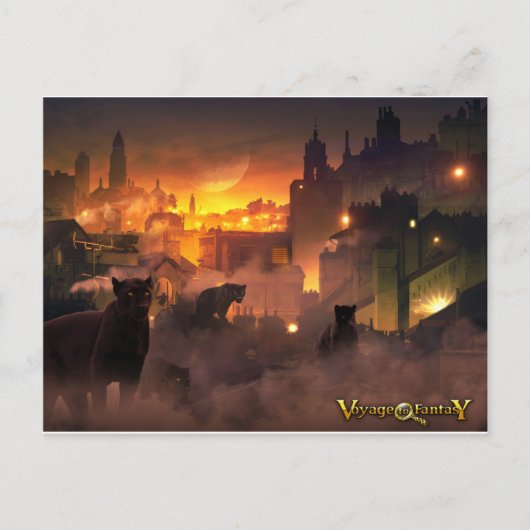 Postkarte Reise zur Fantasie - Orientalische Felse (Vorderseite)