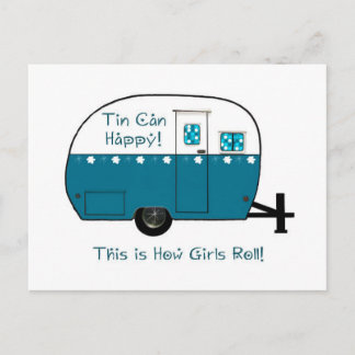 POSTKARTE | Retro-Camper-Wohnwagen