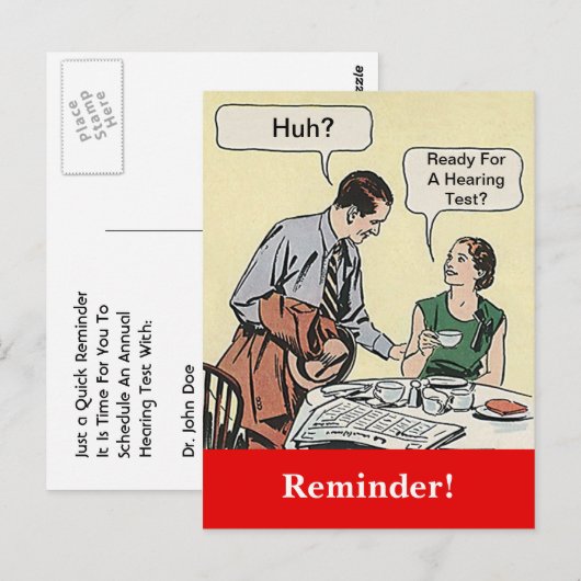 Postkarte Retro Coupé Erinnerung (Vorne/Hinten)