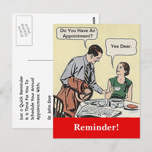 Postkarte Retro Coupé Erinnerung (Vorne/Hinten)