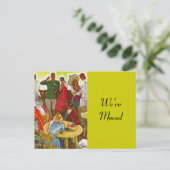 Postkarte Retro Festive Südwest Moving Neue Adress (Stehend Vorderseite)