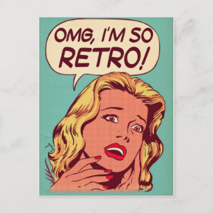 Postkarte, Retro, Frauen Postkarte