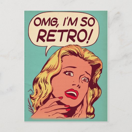 Postkarte, Retro, Frauen Postkarte (Vorderseite)