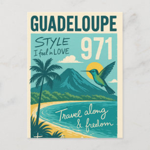 Postkarte Retro Guadeloupe 971 Postcard