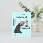 Postkarte Retro "I" Pflege Beruflicher Optometrike (Stehend Vorderseite)