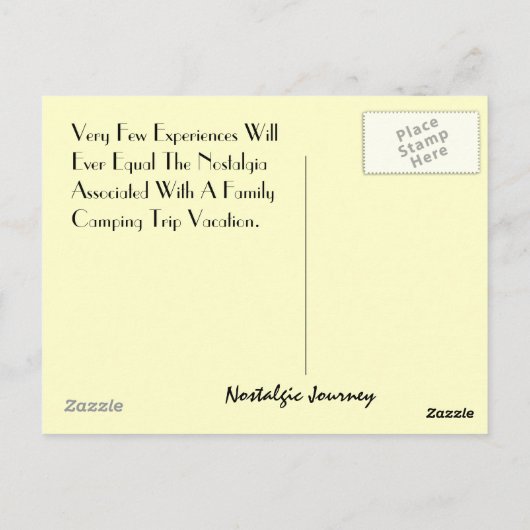 Postkarte Retro Planung RV Camping Reise (Rückseite)