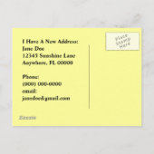 Postkarte Retro Travel Kontakt Neue Adresse ändern (Rückseite)