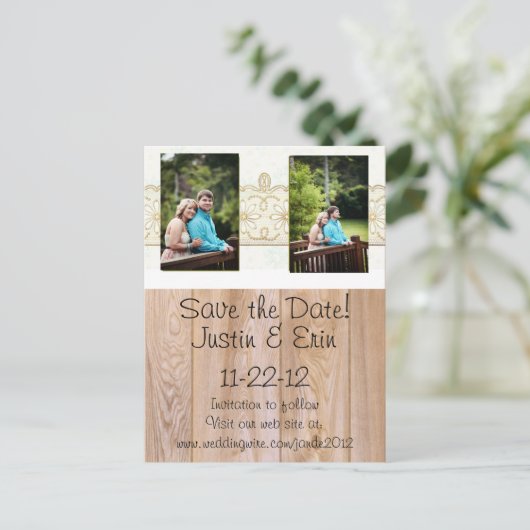 Postkarte rett-the-date (Stehend Vorderseite)