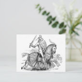 Postkarte Ritter auf Pferd (Stehend Vorderseite)