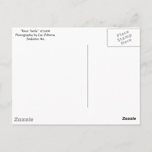 Postkarte "River Turtle" (Rückseite)