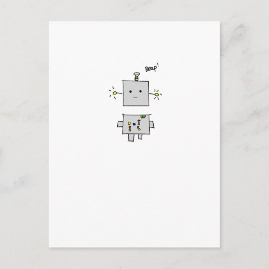 Postkarte - Roboter (Vorderseite)