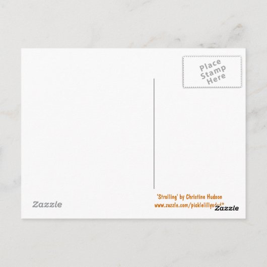 Postkarte "Rollen" (Rückseite)