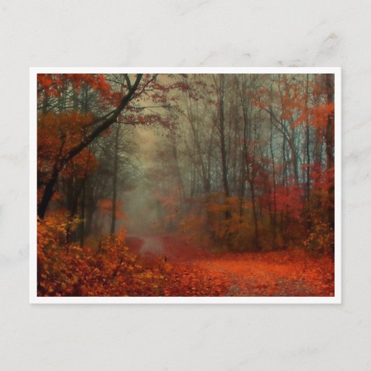 Postkarte - Romantischer nebliger Herbsttag (Vorderseite)