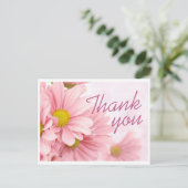 Postkarte - Rosa Daisy Dankeschön (Stehend Vorderseite)