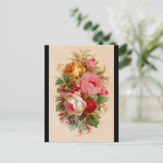 Postkarte - Rose Bouquet (Stehend Vorderseite)