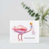 Postkarte Roseate Spoonbill (Stehend Vorderseite)