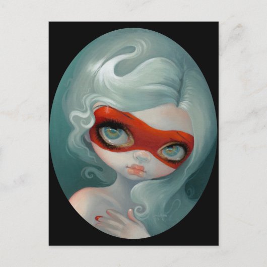 Postkarte "Rote Maske" (Vorderseite)