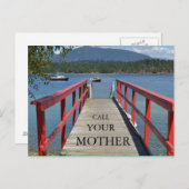 Postkarte "Ruf deine Mutter an" (Vorne/Hinten)