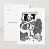 Postkarte "Sacred White Owl" (Vorne/Hinten)