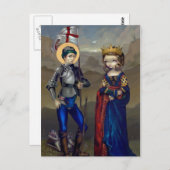 Postkarte "Saint George und Princess Sabra" (Vorne/Hinten)