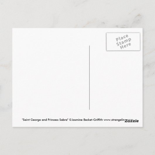 Postkarte "Saint George und Princess Sabra" (Rückseite)