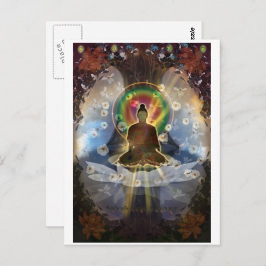 Postkarte "Sakyamuni Buddha" (Vorne/Hinten)