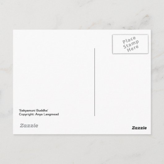 Postkarte "Sakyamuni Buddha" (Rückseite)