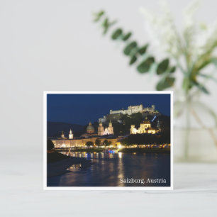 Postkarte - Salzburg bei Nacht