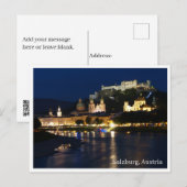 Postkarte - Salzburg - Nacht (Vorne/Hinten)