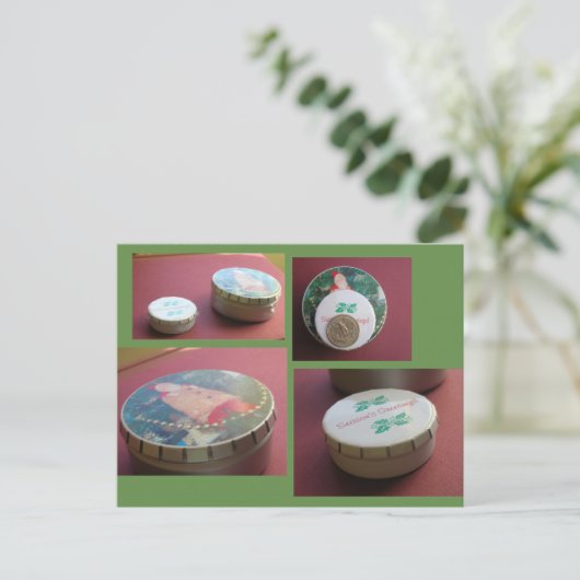 Postkarte - Sample size Candy Tins (Stehend Vorderseite)