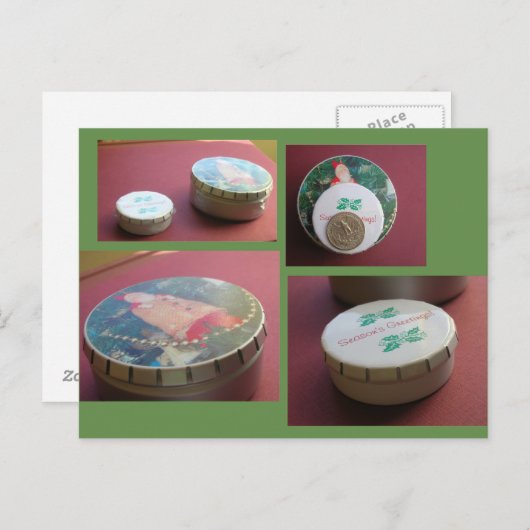 Postkarte - Sample size Candy Tins (Vorne/Hinten)