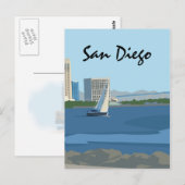Postkarte San Diego Bay (Vorne/Hinten)