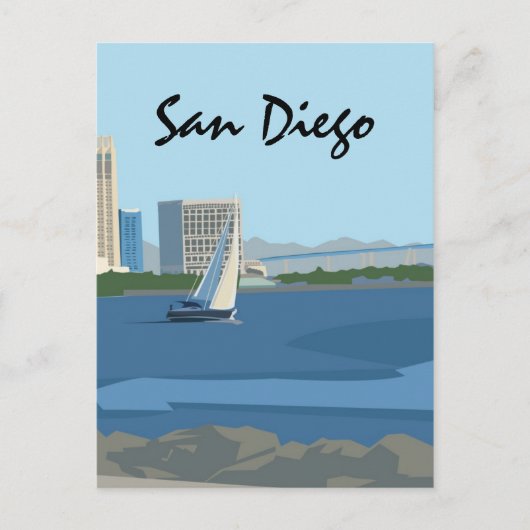 Postkarte San Diego Bay (Vorderseite)