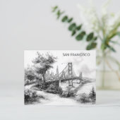 Postkarte San Francisco Black and White Travel (Stehend Vorderseite)