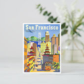 Postkarte San Francisco Vintage (Stehend Vorderseite)