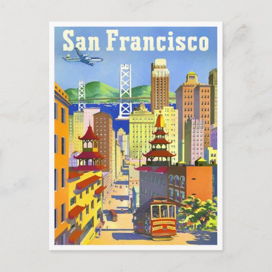 Postkarte San Francisco Vintage (Vorderseite)
