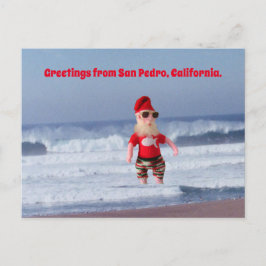 Postkarte - Santa in Surf