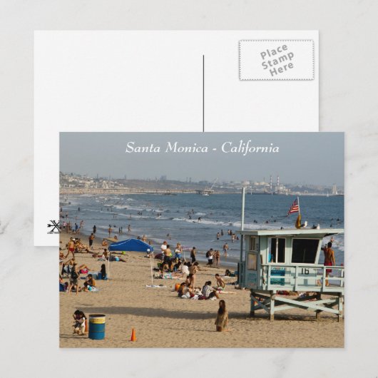 Postkarte Santa Monica (Vorne/Hinten)